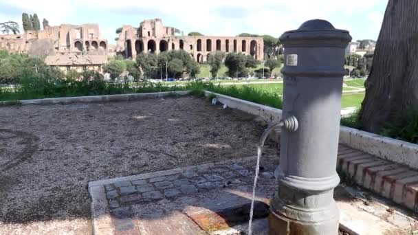 Vieja Funtaña Roma — Vídeo de stock