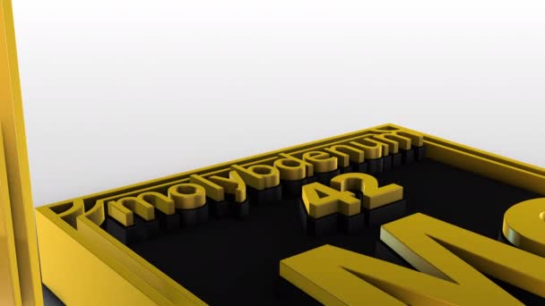 Periodisk Tabell Över Element Molybden Animation Modell Vit Bakgrund — Stockvideo