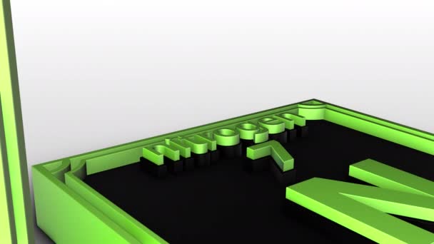 Tabla Periódica Elementos Nitrógeno Modelo Animación Sobre Fondo Blanco — Vídeo de stock