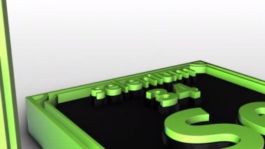 Beyaz zemin üzerinde periyodik Elementler Tablosu - Selenyum - Se - 3d animasyon modeli