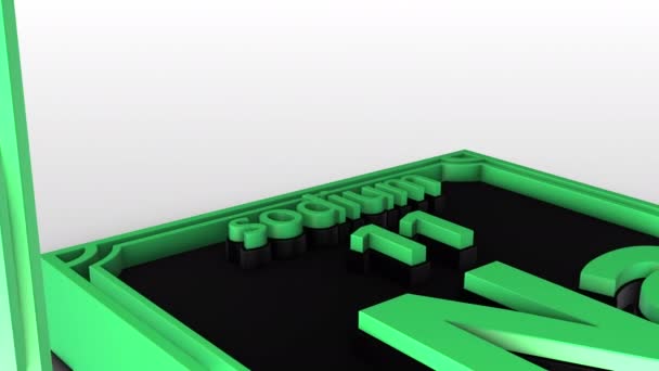 Tableau Périodique Des Éléments Sodium Modèle Animation Sur Fond Blanc — Video