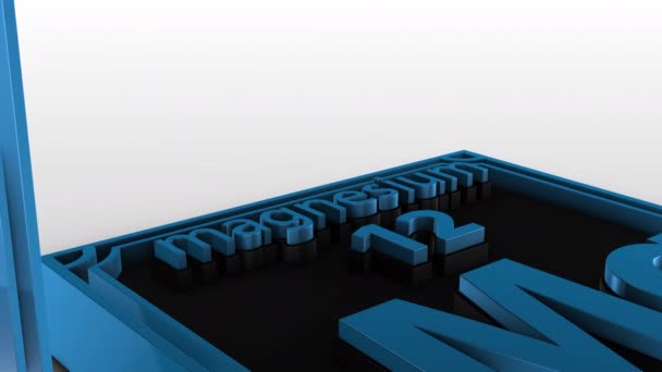 Tablica Cykliczności Pierwiastków Magnez Model Animacji Białym Tle — Wideo stockowe