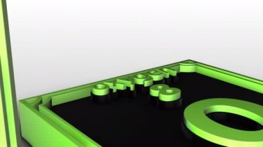 Elementlerin Periyodik Tablosu - Oksijen - Beyaz zemin üzerinde 0-3d animasyon modeli