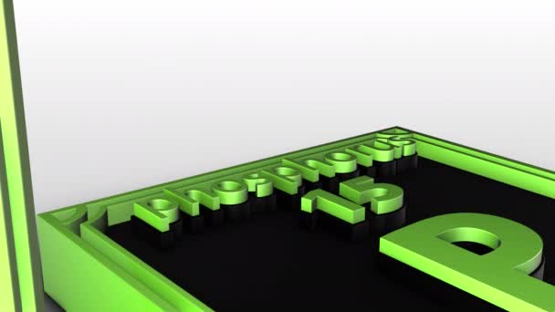 Periodiek Systeem Van Elementen Fosfor Animatiemodel Witte Achtergrond — Stockvideo