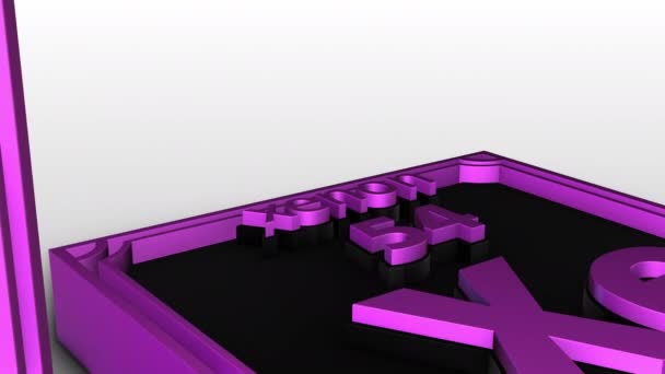 元素周期表 Xenon 3D白色背景动画模型 — 图库视频影像