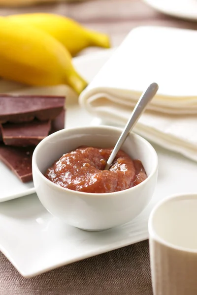 Homemade banana jam Stock Image