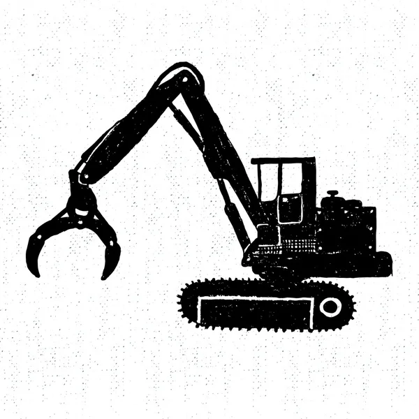 Ręcznie rysowane ikony z fakturą drewna loader wektorowej — Wektor stockowy