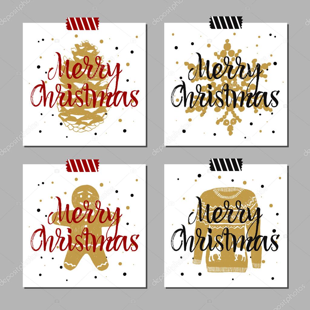 Christmas cards set.