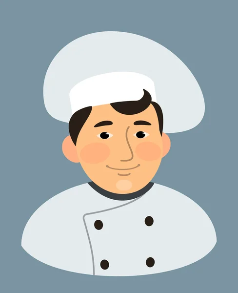 Jefe cocinar dibujos animados vector aislado — Vector de stock