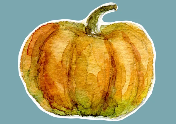 Watercolor pumpkin isolated — Stock Photo, Image