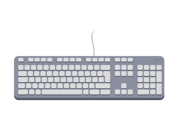 Computer keyboard grey — Stock Vector