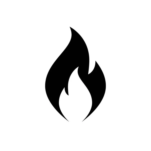 炎のアイコンだ 白を基調とした黒でミニマルなアイコン 炎のシンプルなシルエット ウェブサイトページとモバイルアプリのデザインベクトル要素 ロイヤリティフリーストックベクター