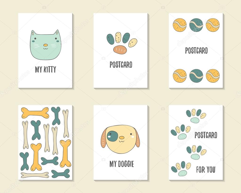 Cute Hand Drawn Doodle Birthday Party Baby Shower Cards Vector Image By C Nadineveresk Vector Stock