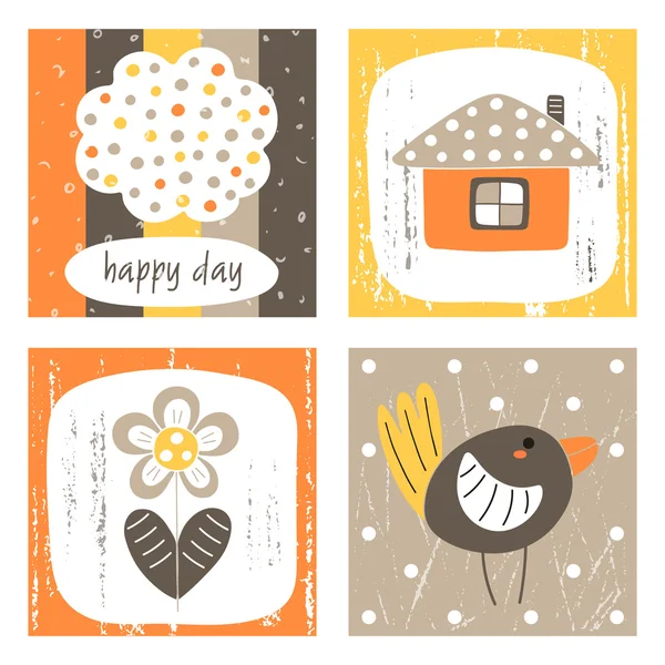 Cute hand drawn doodle card — Stock Vector