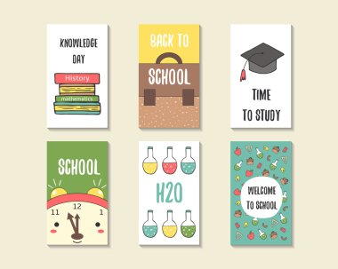 back to school cards clipart