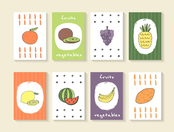 Χαριτωμένο χέρι που doodle κάρτες — Διανυσματικό Αρχείο