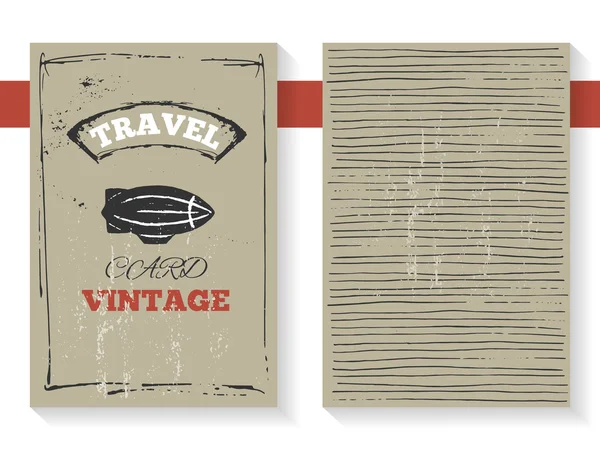 Cartão de viagem estilo vintage — Vetor de Stock