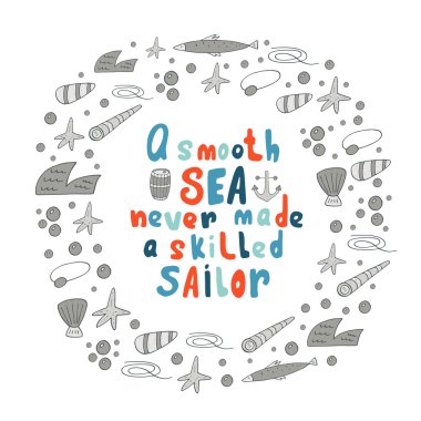 Şirin el çizilmiş doodle