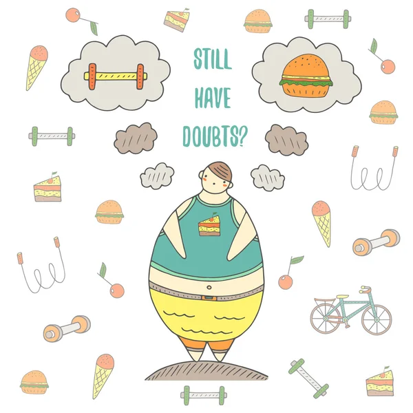 Doodle el çekilmiş çocuk