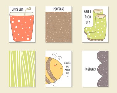 Şirin doodle kartları