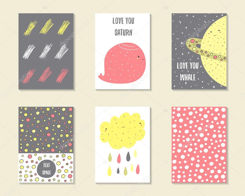 Cute doodle cards.