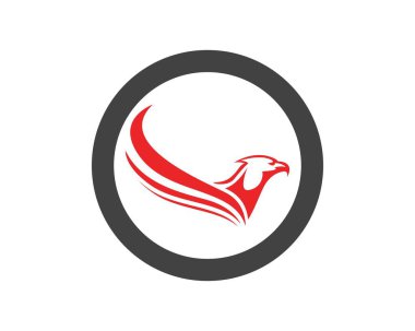 Falcon Wing Logo Şablon vektör simgesi tasarımı