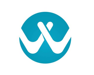 W harfleri iş logosu ve sembolleri şablon