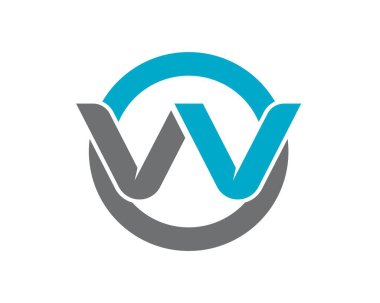 W harfleri iş logosu ve sembolleri şablon