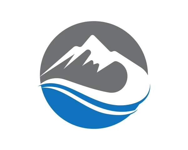 Logouri Montane Simboluri Pictograme Șablon — Vector de stoc