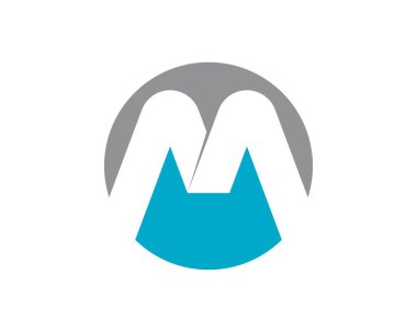 M Böyle logo ve sembol şablon vektör simgesi