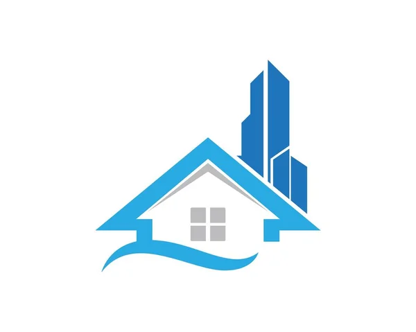 Desain Simbol Logo Bangunan Rumah - Stok Vektor