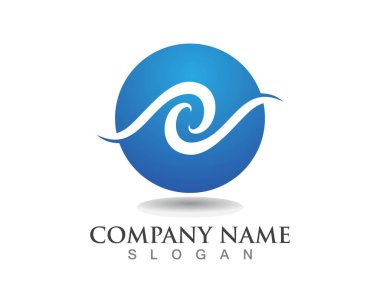 Dalga su logoları şablonu