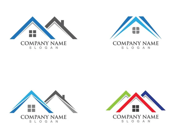 Immobilien Und Bau Logos — Stockvektor