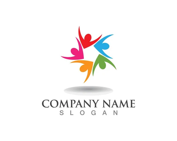 Community People Care Logo Symbols Template — Stock Vector