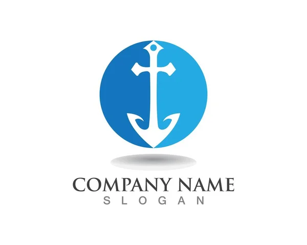Anchor Logo Symbol Template Icons — Stock Vector