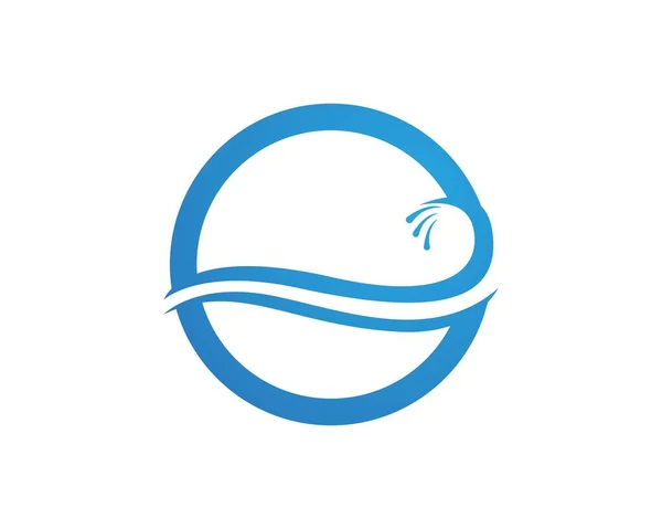 Beach Water Eave Logos Symbols — Stock Vector