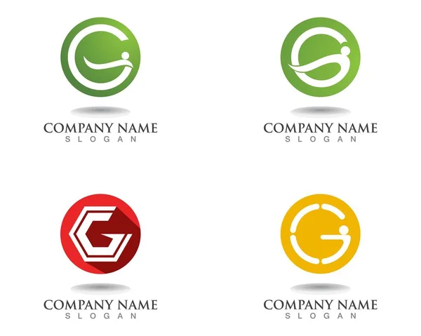 Lettere Logo Simboli Icone Modello — Vettoriale Stock