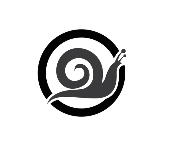 Modèle Escargot Dans Logo — Image vectorielle