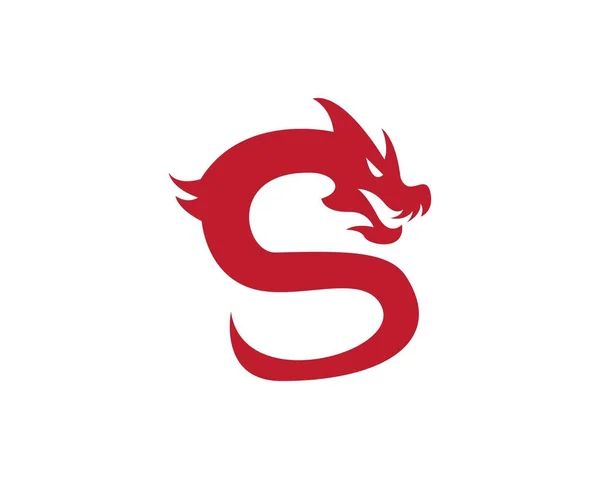 Dragon Logo Vorlage Vektor Illustration Symbol — Stockvektor