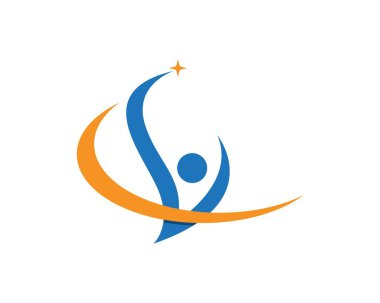İnsan karakteri logosu. Sağlık hizmeti logosu işareti.