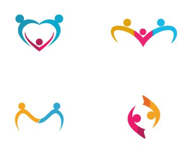 Evlat Edinme ve Toplum Bakımı Logo şablonu vektörü