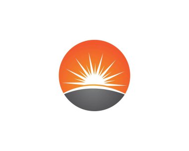 Güneş doğası logoları ve sembol tasarım simgesi