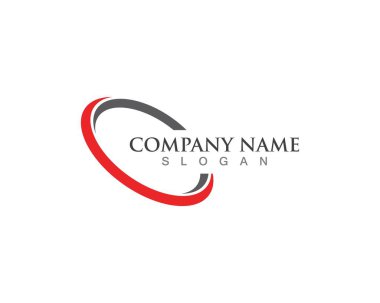 C Harfi Logo Şablon Tasarım Vektörü