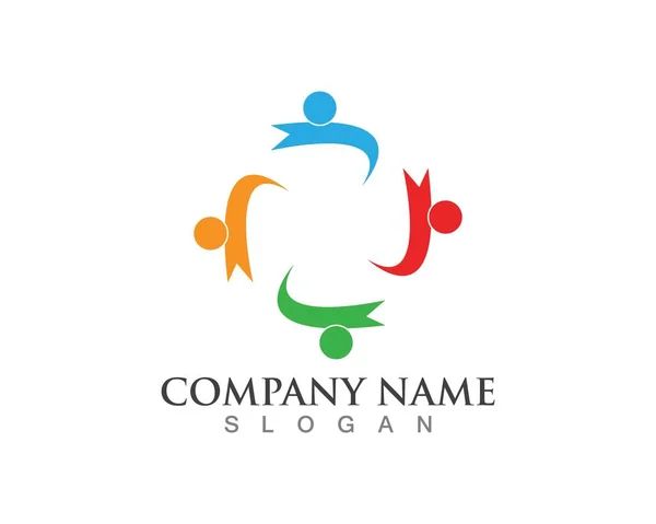 Logos Des Personnes Groupe Communautaire — Image vectorielle