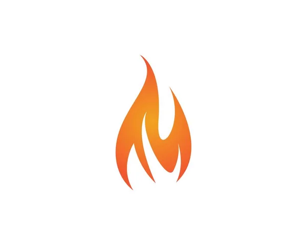 Fire Flame Logo Template — Stock Vector