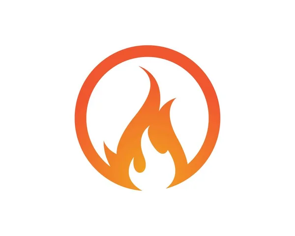 Fuego Llama Logotipo Plantilla — Vector de stock