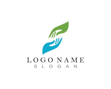 El yardım logosu ve semboller şablon uygulamaları