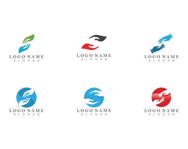 El yardım logosu ve semboller şablon uygulamaları