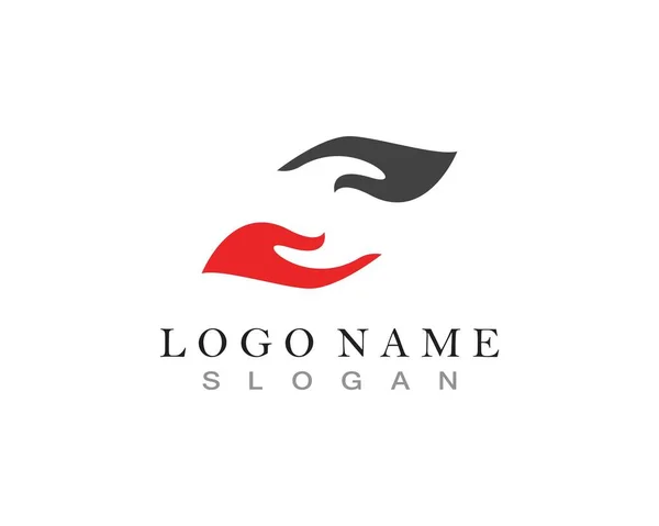 Ręczne Logo Pomocy Szablon Symboli Aplikacji Ikony — Wektor stockowy