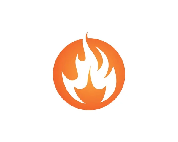 Fuego Llama Vector Ilustración Diseño Plantilla — Vector de stock